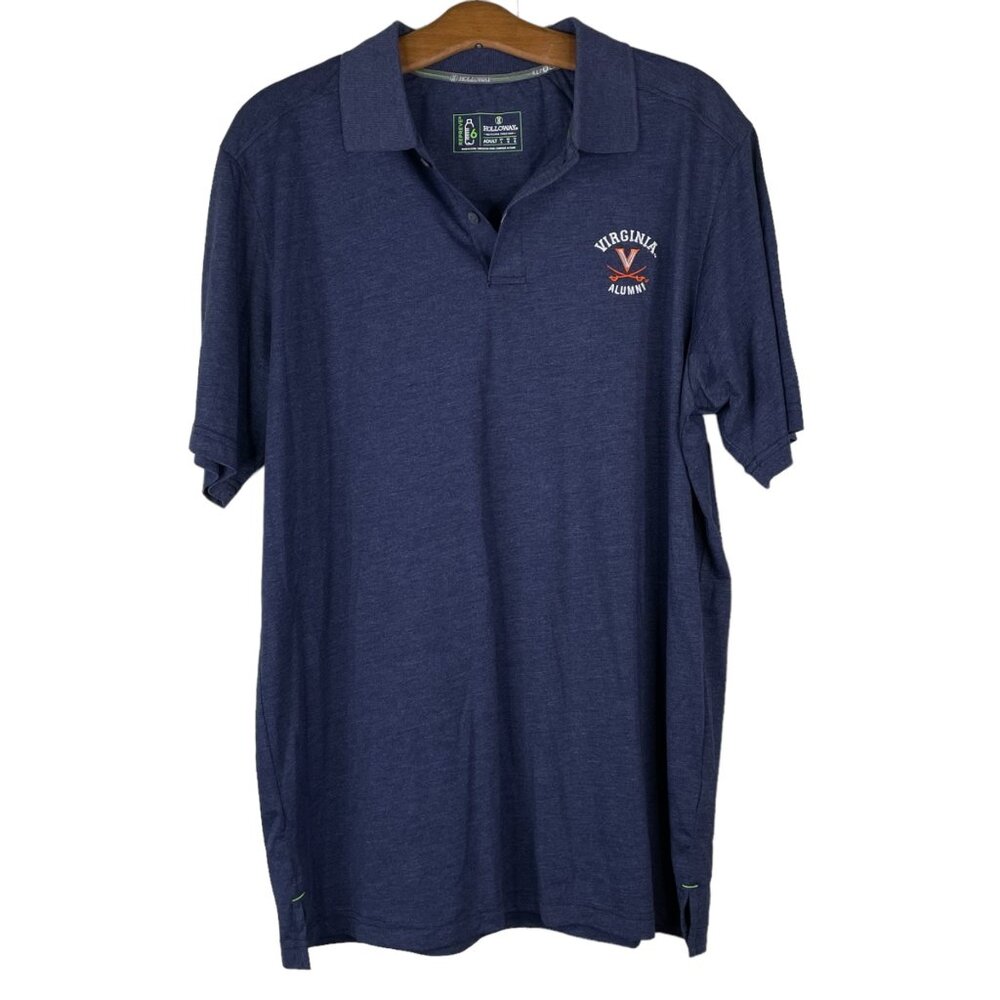 Holloway Repreve Eco Polo Shirt Virginia Alumni Navy Heather Active Size Large N